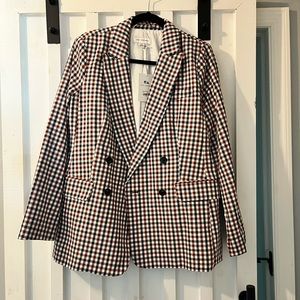 New Assembly Red, Blue and White Double Breasted Blazer